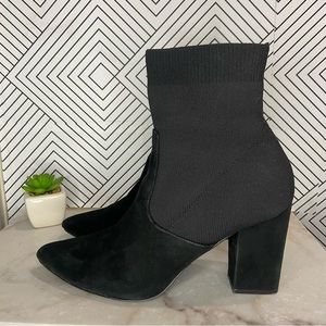 Steve Madden Reece black suede booties size 10